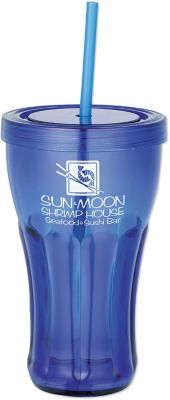 Fountain Soda Tumbler With Straw