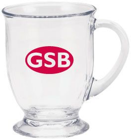 Clear Glass Cafe Mug 16 Oz         