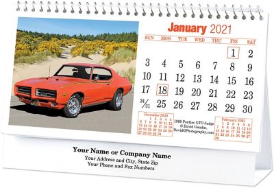 Muscle Cars Desk Calendar