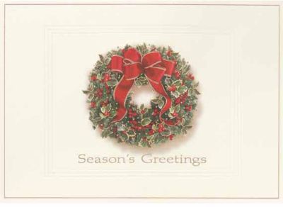 Seasons Greetings Wreath Card