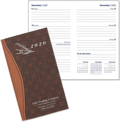 Monroe Pocket Weekly Silver Imprint