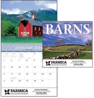 Nutrena Barns Spiral Wall Calendar