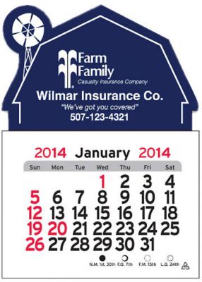 Nutrena Barn Adhesive Calendar