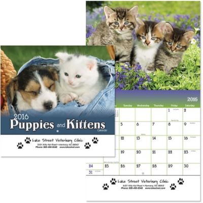 Puppies & Kittens Wall Calendar