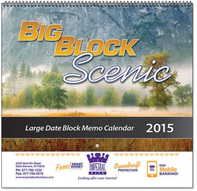 Big Block Scenic Wall Calendar