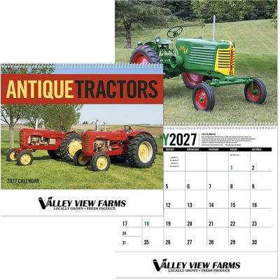 Antique Tractors Spiral Calendar