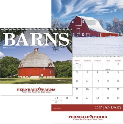 Barns Spiral Wall Calendar