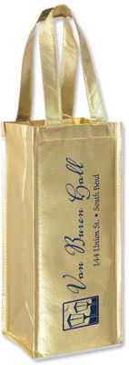 Metallic Bottle Gift Bag