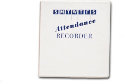 2" Attendance Recorder Binder