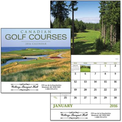 Canada Golf Courses Wall Calendar