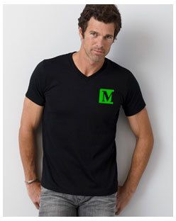 Mens V-Neck Tee Shirt