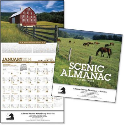 Scenic Almanac Wall Cal - Stitched