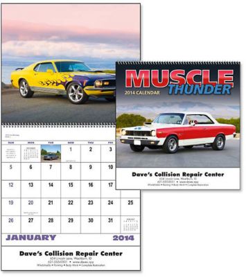 Muscle Thunder Spiral Wall Calendar