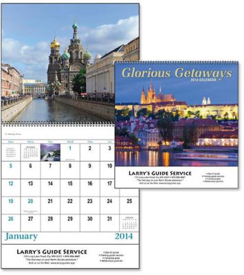 Glorious Getaways Wall Cal-Spiral