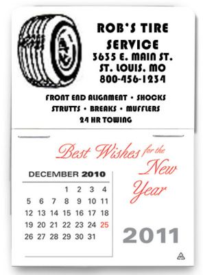 Tire Value Stick Calendar
