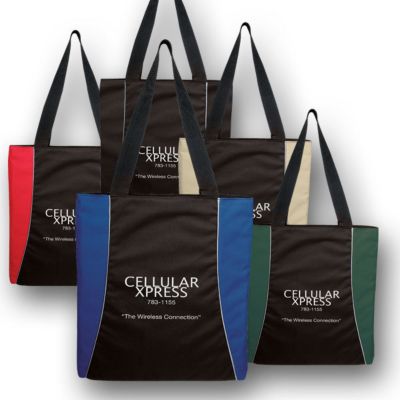 Upscale Two Tone Tote Screened