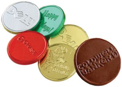 1.5" Belgian Choc Embossed Coins