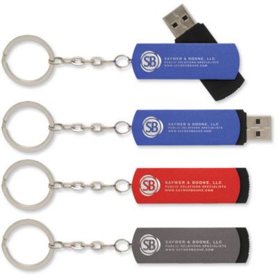 Ez-Swivel Flash Drive Key Chain 2Gb