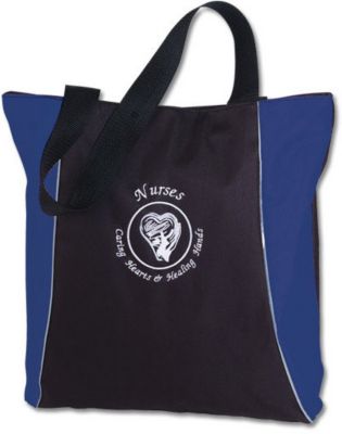 Nurses Blue Vertical Two Tone Tote