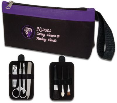 Nurses Purple Cosmetic & Nail Case