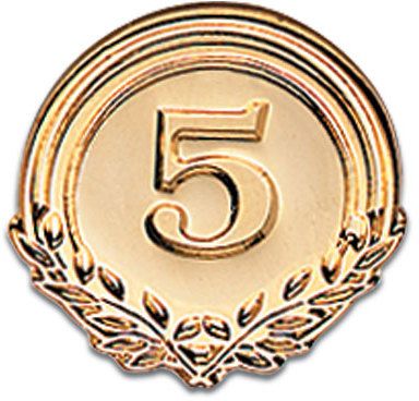 Five Years Of Service - Goldtone