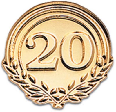 Twenty Years Of Service - Goldtone