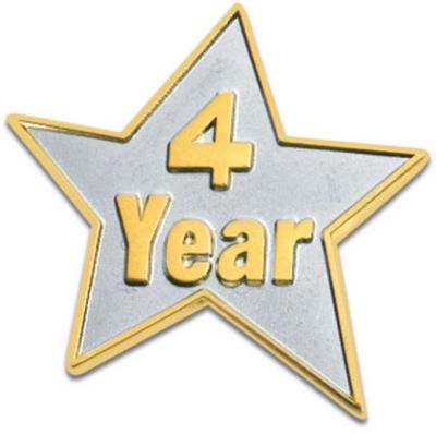 4 Year Star Lapel Pin