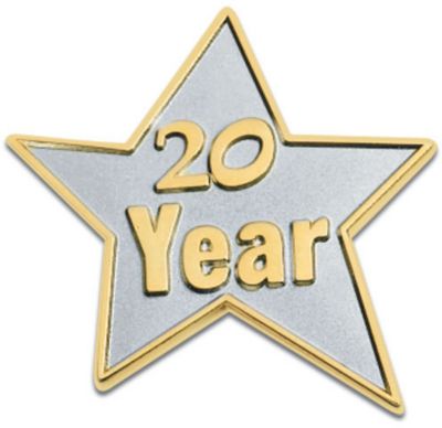 20 Year Star Lapel Pin