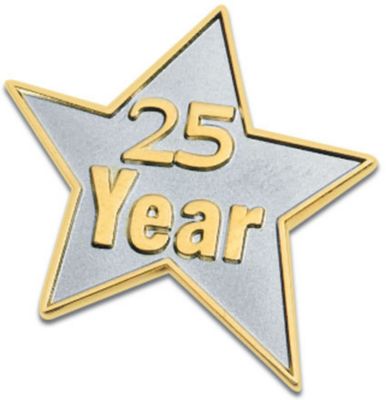 25 Year Star Lapel Pin