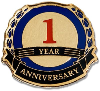 1 Year Anniversary Lapel Pin