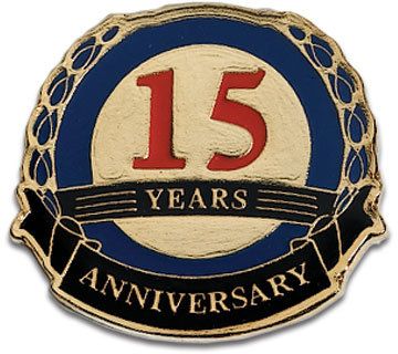 15  Years Anniversary Lapel Pin