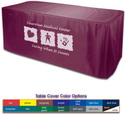 6' Nylon Table Cover 1 Col Imprint
