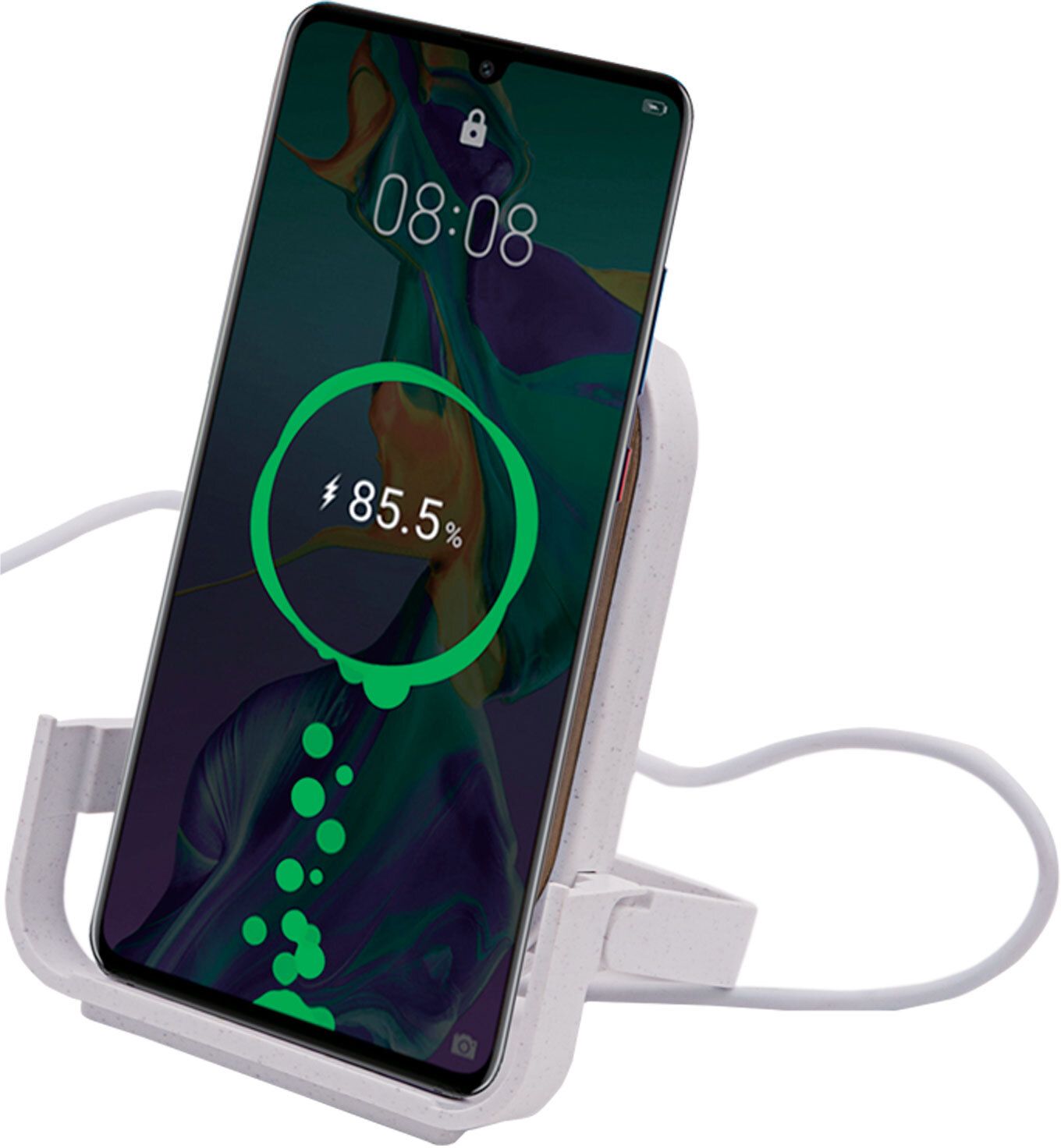 QI® CERTIFIED BAMBOO PHONE CHARGER STAND 6