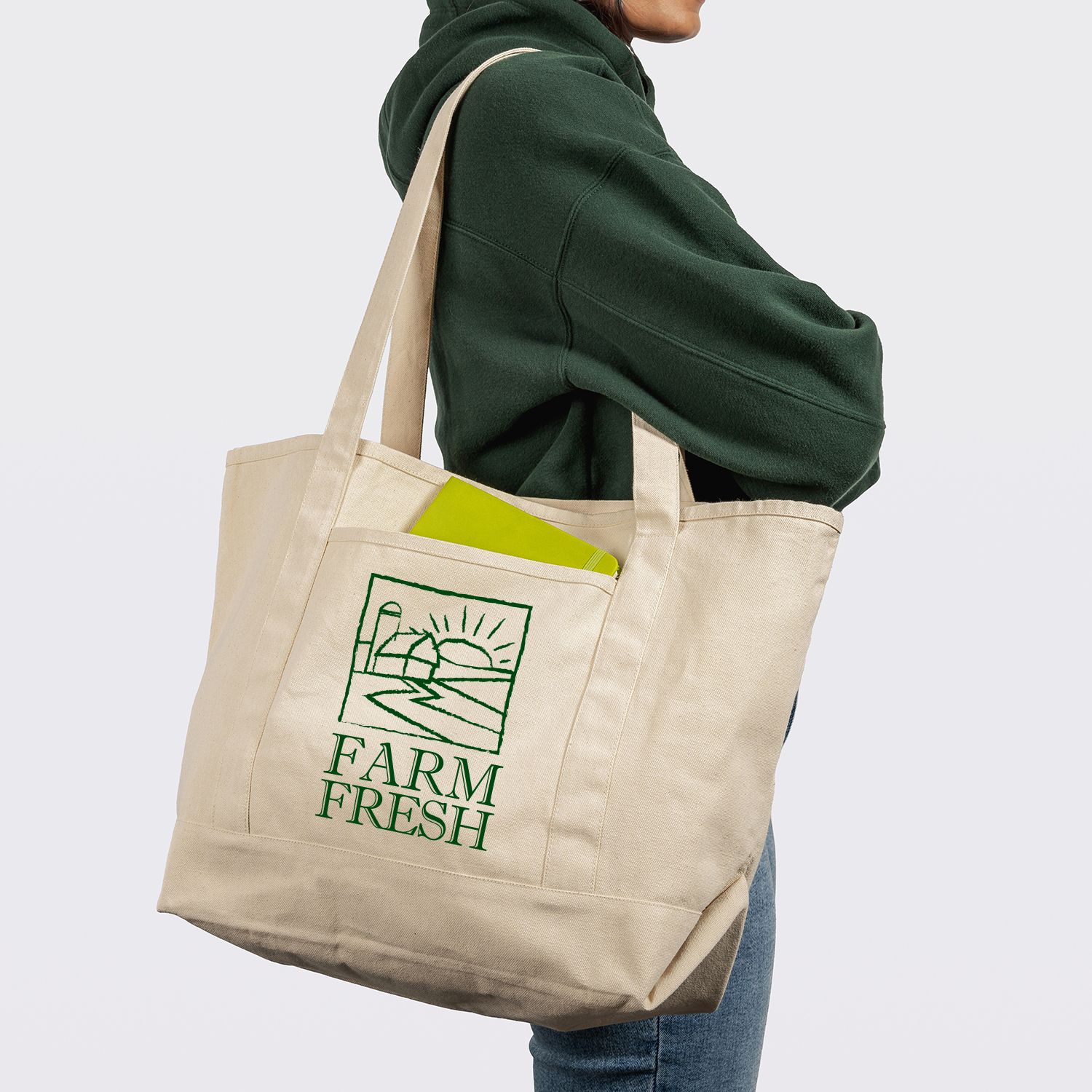 SARATOGA RECYCLED COTTON TOTE 10 OZ 6