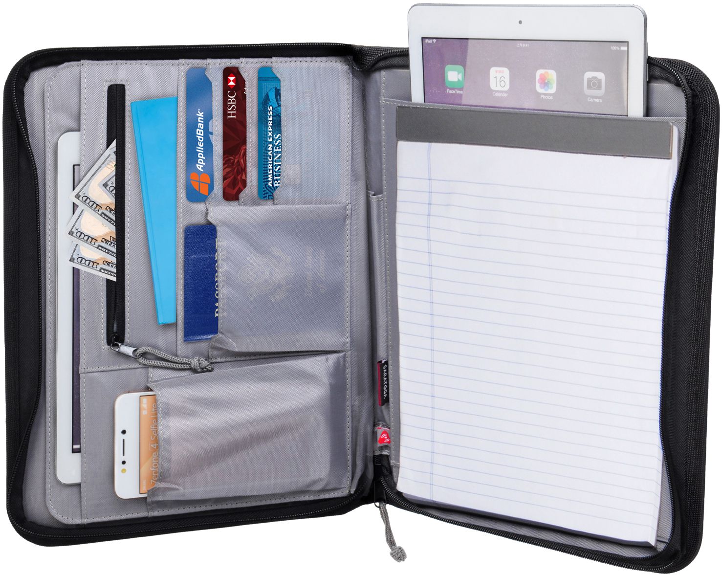 FULL COLOR SARATOGA SUMMIT RFID PADFOLIO 10