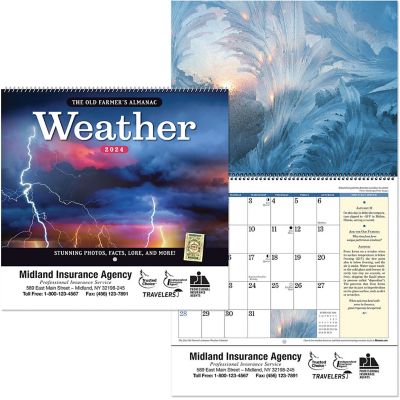 Promotional Wall Calendars: Farmer's Almanac Weather Spiral Wall Calendar