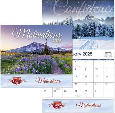Promotional Wall Calendars: Luxe Gallery Motivations Stapled Wall Calendar