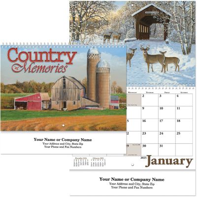 Promotional Wall Calendars: Country Memories Spiral Wall Calendar