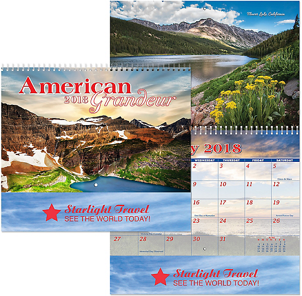 american grandeur wall calendar