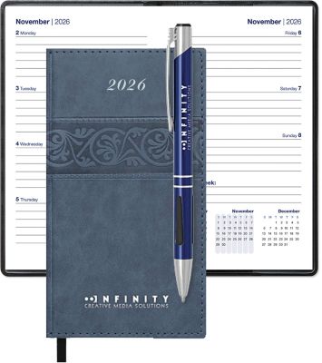 imprinted nouveau calendar gift set