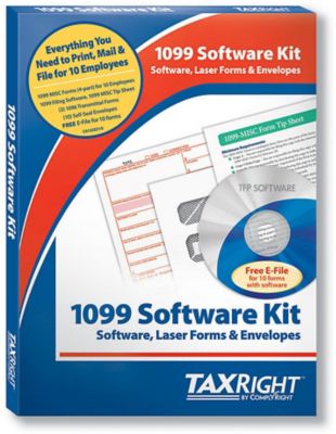 Taxright 1099-Misc 4 Part W/ Software 10 Recipient