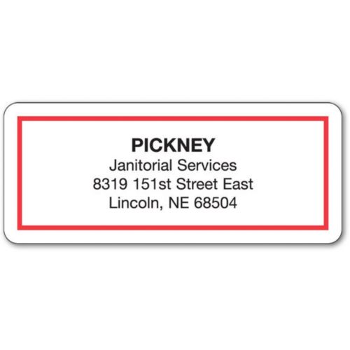 Designer Advertising Labels  3X1.25