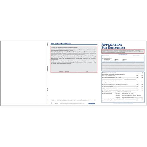 Employment Application (Packs) 50 Per Pack
