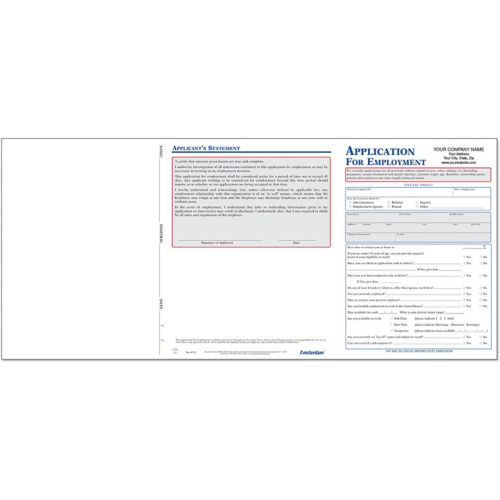 Employment Application Imprinted (Packs) 50/Pack