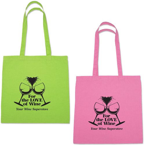 100% Cotton Colored Tote Bag