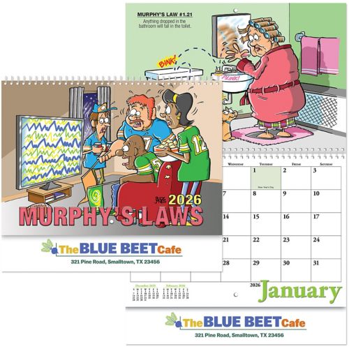 Murphys Law Full Color Spiral Wall Calendar
