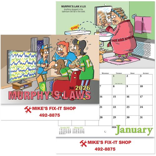 Murphys Law Stapled Wall Calendar