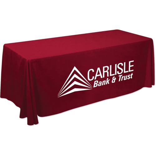 Value Lite Table Cover White Imprint 6 Foot