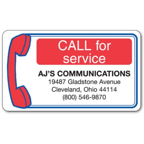 Phone Service Label