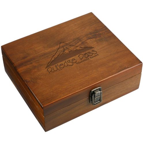 Graze Wood And Metal Wine Set